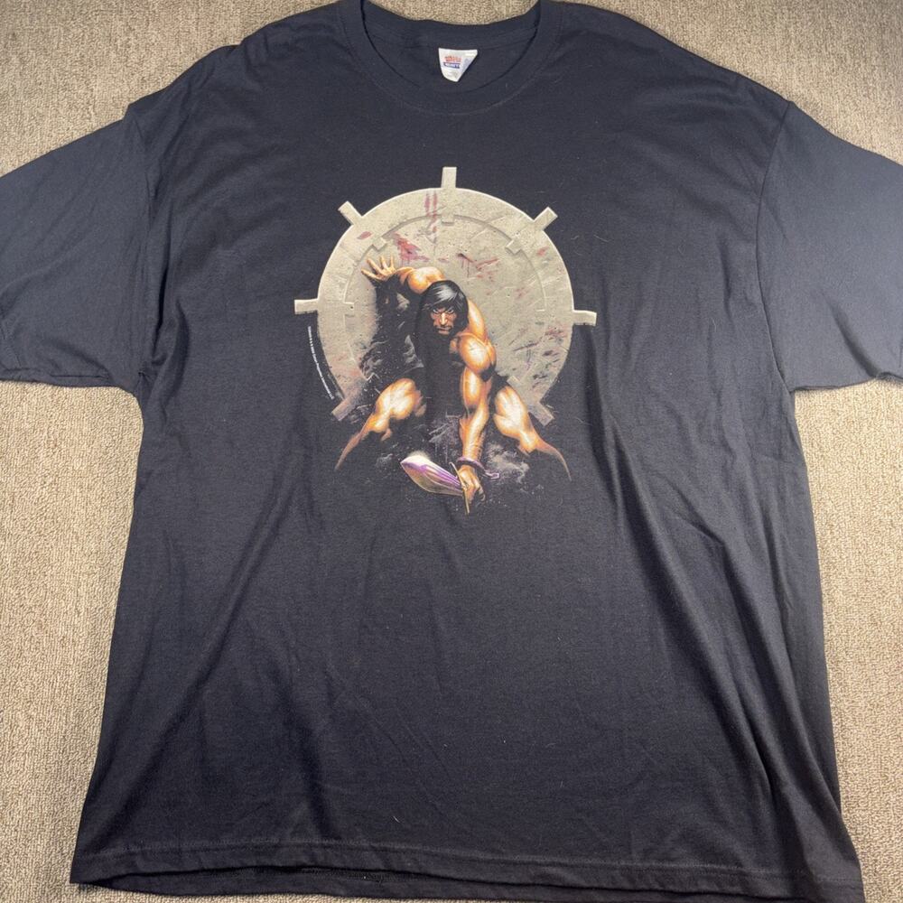 VTG 2005 Canna The Barbarian Comic T-shirt Black 2XL Clean NWOT Graphitti